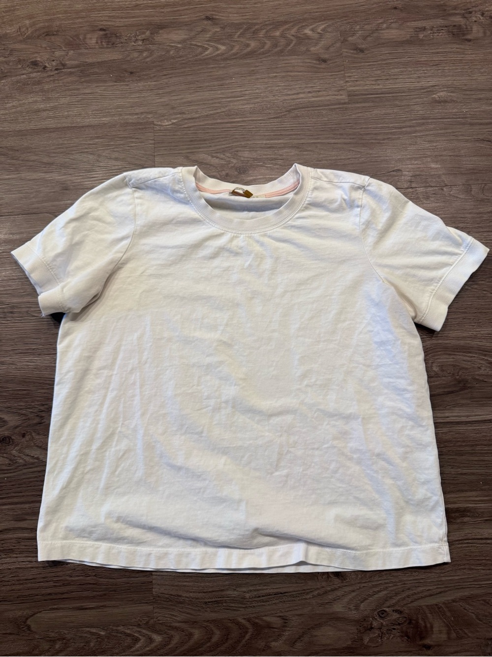 DownEast White Short Sleeve Crew Neck Tee